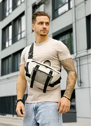 Чоловіча сумка бананка Sambag Dynamicdart сіра 38 × 21 × 7 см (80411030m)