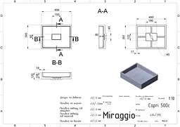Умивальник Miraggio CAPRI (0000160) Miramarble, Глянцевий, Врізний, Білий - мініатюра 2