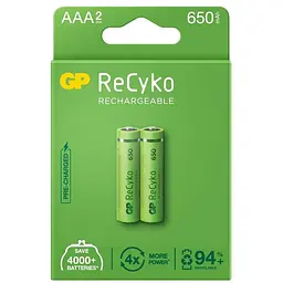 Акумулятор Gp AAA 65AAAHCE-EB2 Recyko 650 mAh * 2 (65AAAHCE / 4891199186677)