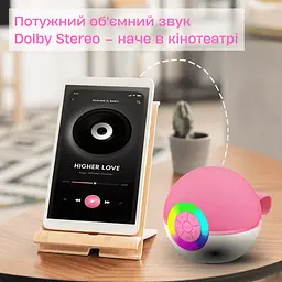 Портативна бездротова караоке система з двома мікрофонами та rgb підсвічуванням KTV teh0032259 - мініатюра 4