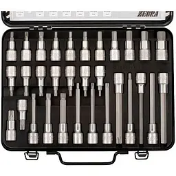 Набір головок торцевих Wurth 1/2" з бітами TX / HEX / XZN 31 шт. Zebra (096513 310)