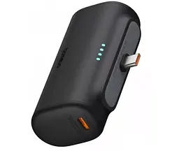 Магнітний бездротовий павер банк Baseus Compact Power Bank Type-C Edition 5000mAh 20W чорний P10068306113-00 - мініатюра 4