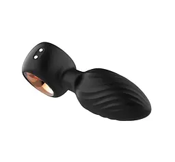 Анальна пробка B - Series Cute Aisi Rotating Plug, 10.9 см (чорний) - мініатюра 3