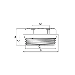 Футорка з ущільнювальним кільцем Koer Kf.F0610-R - 1"x1/2" KR5047 - мініатюра 2