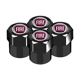 Ковпак вентиля колеса Fiat 4 шт Тюнінг Чорні - мініатюра 3