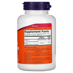 Вітаміни та мінерали NOW Sodium Ascorbate, 227 грам - мініатюра 2