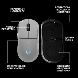 Комп'ютерна мишка Logitech G Pro 2 Lightspeed Wireless White (910-007302) - мініатюра 6