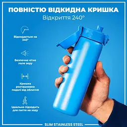 Пляшка для води металева ION8 600 мл Stainless Steel Blue (I8SS600BLU) - мініатюра 4