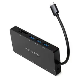 Концентратор Vinga USB-C 3.1 to VGA+HDMI+RJ45+3xUSB3.0+USB2.0+SD/TF+PD100W+Audio (VHYC10) - мініатюра 6