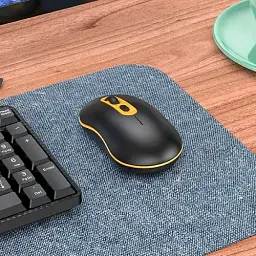 Бездротова миша Hoco GM21 Platinum 2.4G Business Wireless Mouse Black Yellow - мініатюра 5