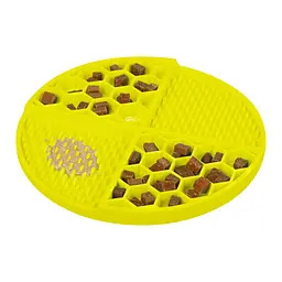 Килимок для злизування і повільного харчування Waudog Silicone 211х211х30 мм жовтий - мініатюра 4