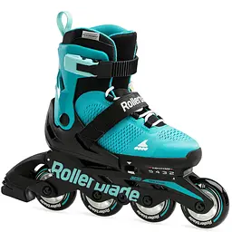 Ролики Rollerblade Microblade 2024 36,5-40 Чорний-Бірюзовий