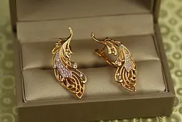 Сережки Xuping Jewelry Пава 3,6 см золотисті - мініатюра 4