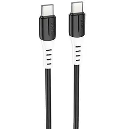 Дата кабель Hoco X82 Silicone Type-C to Type-C 60W (1m) Black