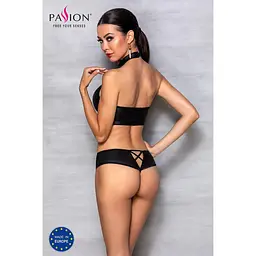 Комплект із еко-шкіри Passion Nancy Bikini black L/XL - мініатюра 4