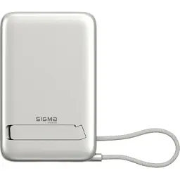 Батарея універсальна Sigma X-power SI10A8QL-MAG silver 10000mAh, Magnetic wireless 15W, charge iWatch, PD+QC, 22,5W max (4827798161012)