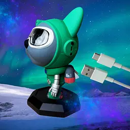 Нічник проектор зоряного неба Собака Астронавт Nebula Dog Projector проекція зірок та місяця з пультом - мініатюра 3