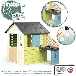 Будинок Smoby Life Райдужний з літньою кухнею, розмір 145х110х127 см (7600810738) - мініатюра 4