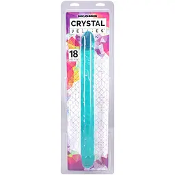 Фалоімітатор двосторонній Doc Johnson Crystal Jellies Double Dong - мініатюра 2