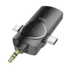 Микрофон петличка беспроводной HOCO S31 Stream Wireless Microphone + Receiver 3in1 (USB-C 3.5mm Lightning) - мініатюра 6