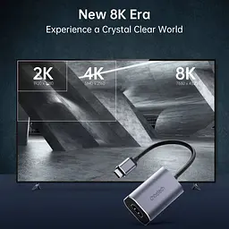 Перехідник Choetech USB 3.1 Type-C M - HDMI F, 0,15m 8K 60Hz чорний - мініатюра 4