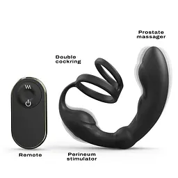 Массажер простаты Dorcel P-Ring с эрекционным кольцом и пультом ДУ - мініатюра 2