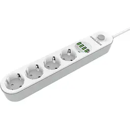 Мережевий фільтр-подовжувач ProLogix SE-4432W Premium 4 розетки 4xUSB 2 м - мініатюра 3