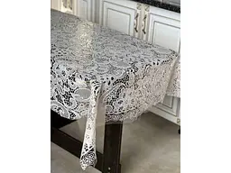 Клейонка SELENA LACE 1,35м х 22м ПВХ, ажурна "Візерунок кава"