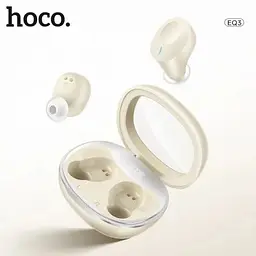 Навушники бездротові Hoco EQ3 tws milky white (бежеві) - мініатюра 6