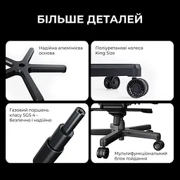 Ігрове крісло Anda Seat Kaiser 3E Dark Grey Fabric Size XL (AD23YC-XL-09-GB-CF-G01) - мініатюра 10