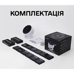 Проєктор зоряного неба + 12 картриджів, від USB, Galaxy Projector, Білий/планетарій для спальні/Нічник зоряне небо - мініатюра 9