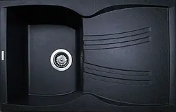 Кухонна мийка Adamant NEW LINE чорна 780x495x235 мм, з крилом 78 см