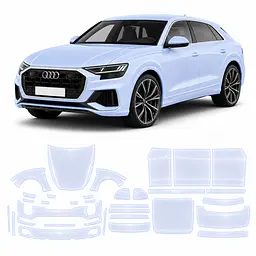 Антигравійна захисна бронеплівка за лекалами для Audi Q8 4M 2018-2023 - повний кузов