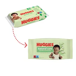 Дитячі вологі серветки Huggies 56 шт (5029053550152) - мініатюра 2