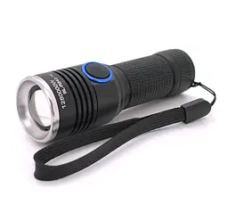 Ліхтарик ручний Bailong R842 CREE T6, Zoom, 3 режими, алюміній, акумулятор, USB, 126х30х24