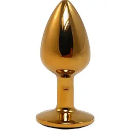 Анальна пробка Fantasy Gold Butt Plug with S 7 см (чорний)