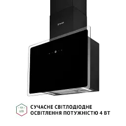 Витяжка декоративна похила Perfelli RIVA NERO - мініатюра 5