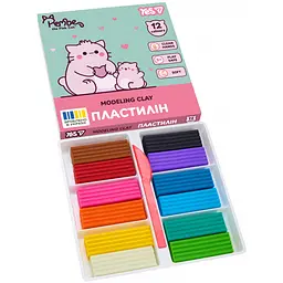 Пластилін Yes Pembe the Cat 12 кольорів 240 г (540750) - мініатюра 2