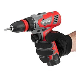 Дриль шуруповерт акумуляторний INTERTOOL DT-0314, швидкознімний патрон, підсвітка, реверс, двошвидкісний