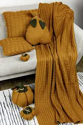 Плед Happy Fall Kosa 130х170 см Охра (029758) - мініатюра 4