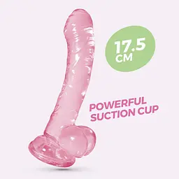 Фалоімітатор Crushious Hudini Jelly 17.5 см (рожевий) - мініатюра 9