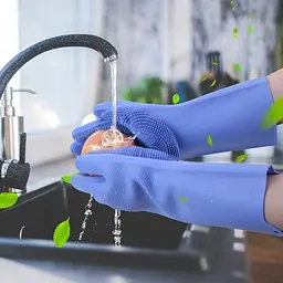 Силіконові рукавички Better Glove універсальні з ворсинками-щітками - мініатюра 5