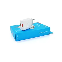 Зарядний пристрій iKAKU KSC-395 2xUSB 5V 2.4A 12W White (KSC-395 MINGZE)