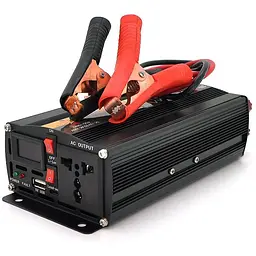 Інвертор напруги Powermaster, 24V/220V, 600W з модифікованою синусоїдою, 1 універсальна розетка, клеми