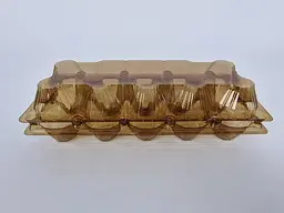 Упаковка для курячих яєць , 10 комірок, 50 шт, форма прямокутна, колір коричневий, ПЕТ для зберігання і транспортування - мініатюра 4