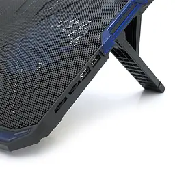 Підставка під ноутбук IceCoorel A2, 10-15.6", 2*140мм + 3*70мм 1400±10% RPM, корпус пластик, 2xUSB 2.0, 410x290x26mm, Blue, Box, Q20 - мініатюра 2