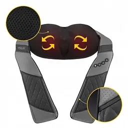Накидка-масажер 4FIZJO Shiatsu Luxury+ для шиї та спини, акумуляторна 4FJ0563 Grey (P-5907739319104) - мініатюра 10