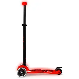 Самокат дитячий Micro Maxi Deluxe Glow LED Plus 3-колісний червона аура (MMD379) - мініатюра 5