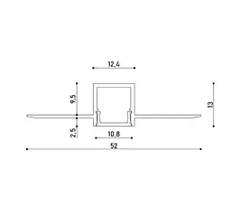 LED профіль під шпаклівку. Розсіювач PC морозний в комплекті. 3м KLOODI KLP1010TR 3 - мініатюра 4