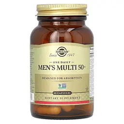 Вітаміни та мінерали One Daily Men's Multi 50+, 60 капсул Solgar vit0004490 - мініатюра 2
